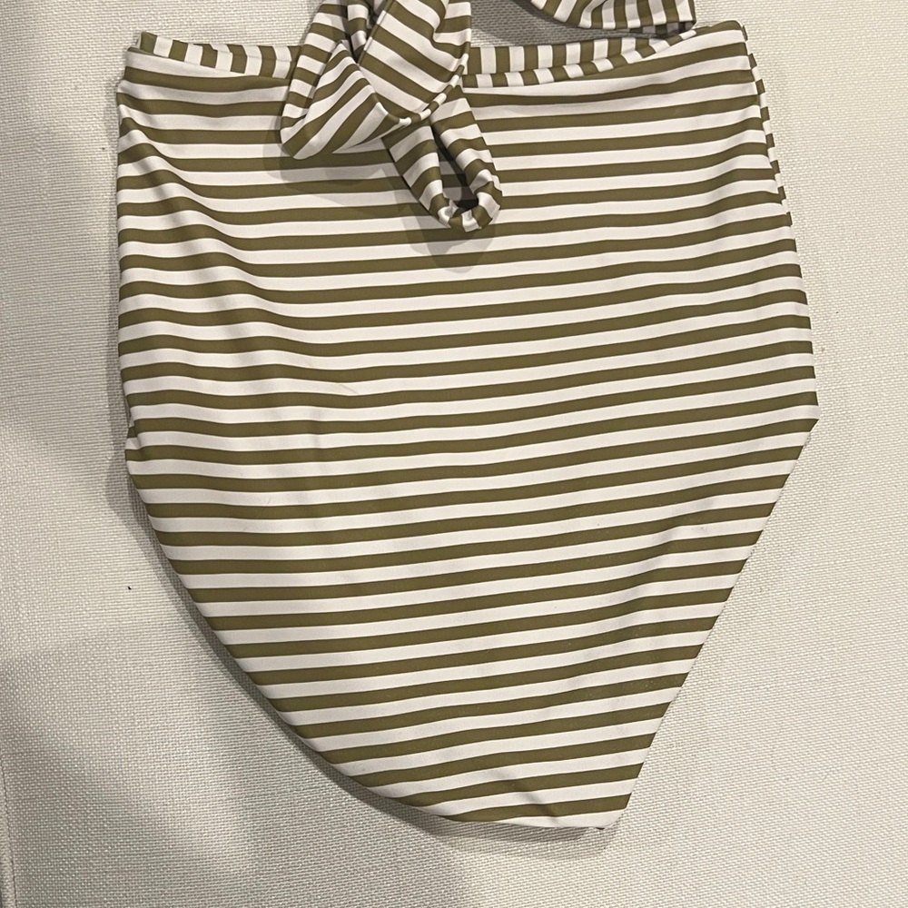 Lime Ricki olive and pink floral Striped Bikini Set size XS - Picture 6 of 8